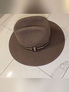Biltmore Vintage Cowboy Rancher Fedora Wilderness Hat 7 3/8,59cm, Braided Band